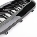 Edessä munuaissäleikkö kiiltävä musta kaksoisliukukappale BMW 5-sarjan G30 G31 Sedan 17-19