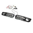 Virtaava LED-kennosäleikkö sumuvalon suuntavilkku DRL autolle Audi A4 B8 09-11 Generic