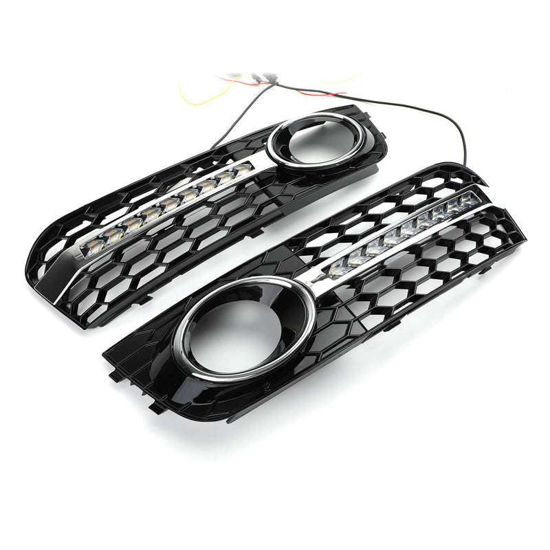 Fließender LED-Wabengitter-Nebelscheinwerfer-Blinker DRL für Audi A4 B8 09–11 generisch