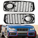 L+R Fog Light Grill Kühlergrill mit Trim für Audi A5 S-Line S5 B8 RS5 2008-2012