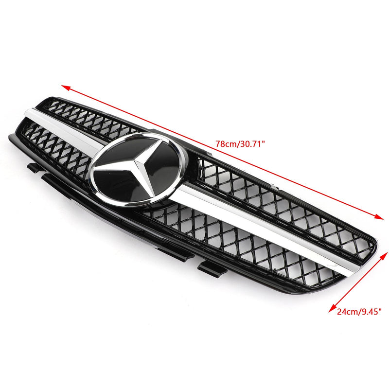 Sort erstatningsgrill for R230 SL500 SL600 2003-2006 Mercedes