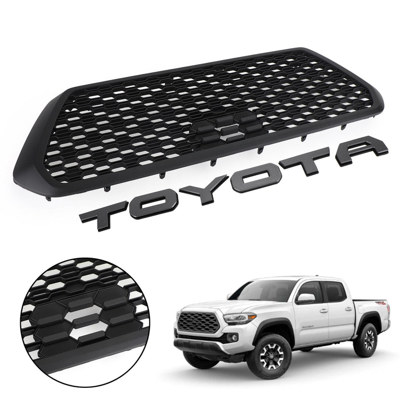 2016-2023 TRD PRO Mattsvart Toyota Tacoma Front Bumper Huv Grill Grill Generic