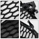 Kiiltävä musta RS4 tyylinen etupuskurin säleikkö Audi A4 S4 2013-2016