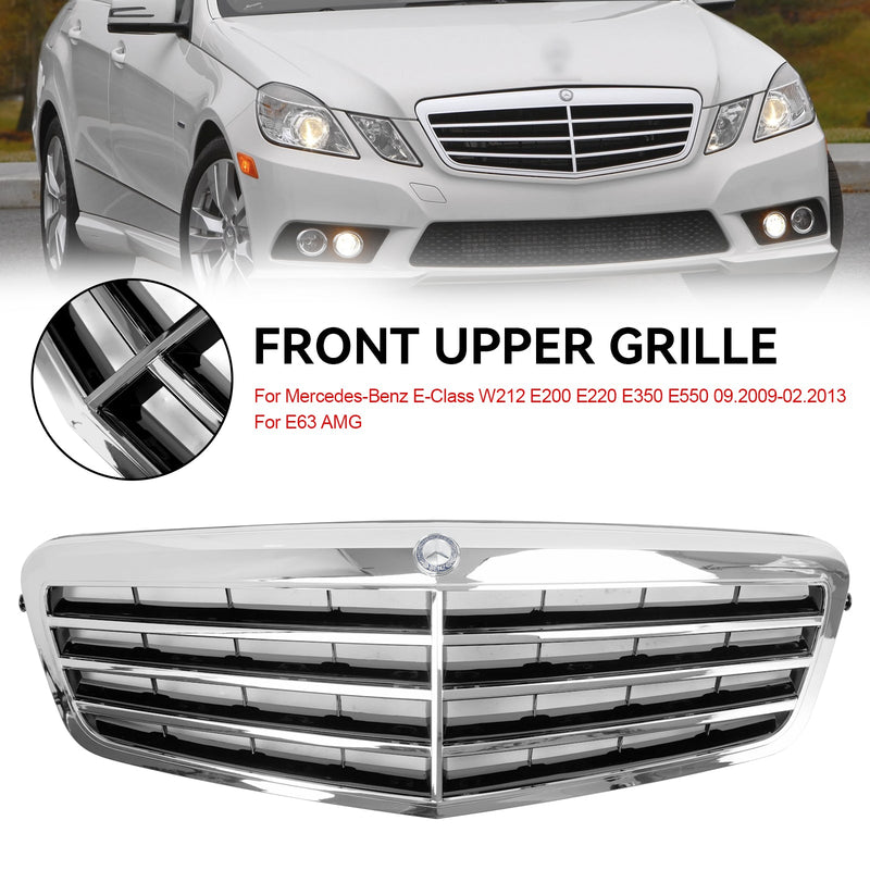 Passar för Mercedes-Benz E Class W212 E350 E550 2010-2013 Chrome Front Grille