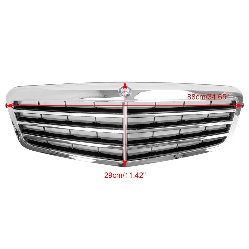 Pasuje do mercedes-benz klasy E W212 E350 E550 2010-2013 chromowany przedni grill