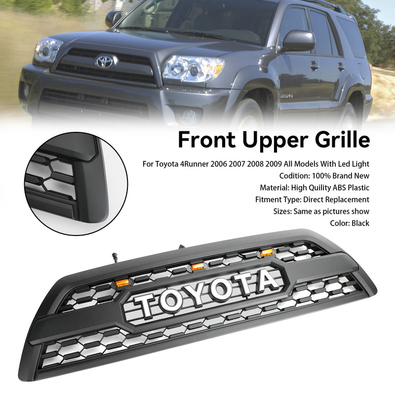 Toyota 4Runner 2006-2009 TRD PRO Style etupuskurin säleikkö LEDillä