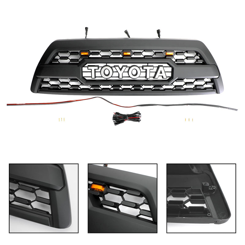 Toyota 4Runner 2006-2009 TRD PRO Style etupuskurin säleikkö LEDillä