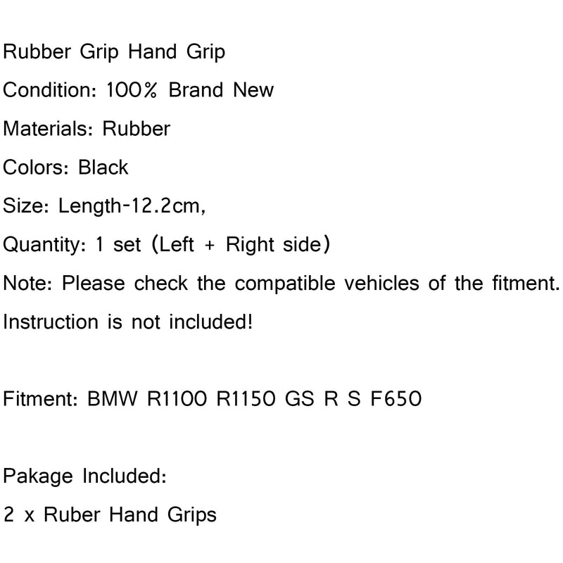 Aderência do guidão de borracha para BMW F650 ST/CS R1100/1150 RS R850 K1100 RS/LT