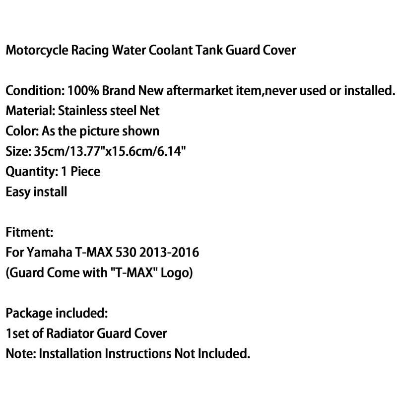 Kühlergrill Schutzabdeckung Schutzfolie für Yamaha TMAX530 T-MAX530 13-16 Generic