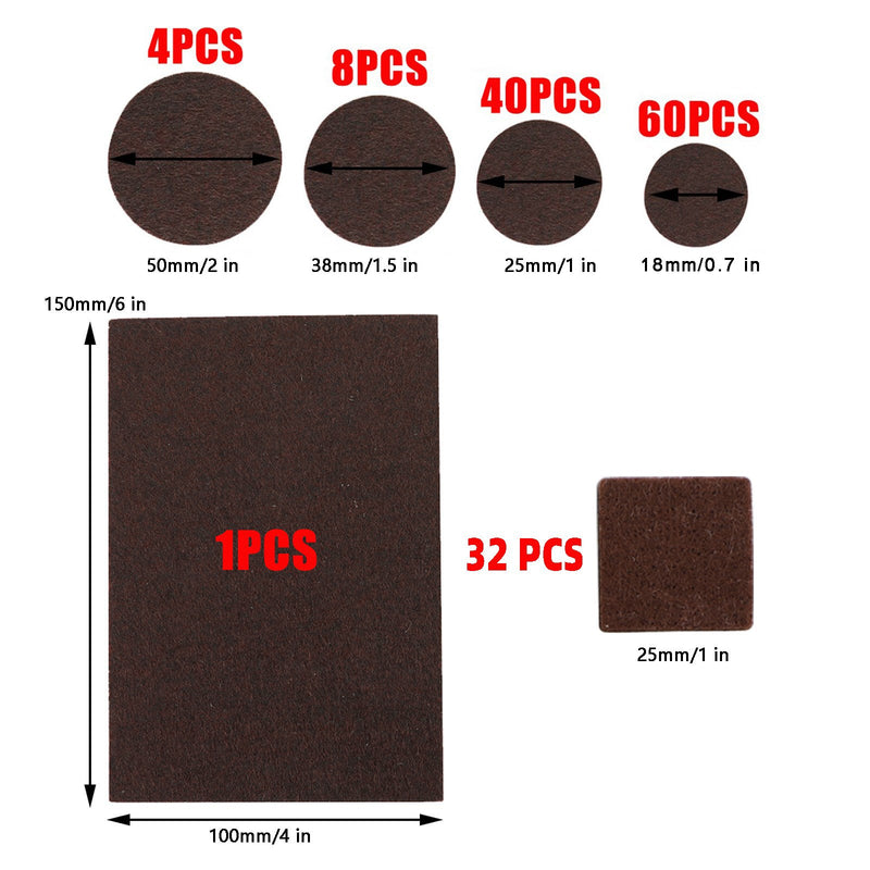 Möbelunderlägg i 145 delar för stolsben, golvskydd, filtglidare, trägolv