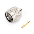 10st N Lödkontakt Hane RF-kontakt Löd för halvstyv 141 tum, RG402, rak