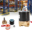 1/4" AC 220V Mässing Normalt stängd elektrisk magnetventil BSP Gas Vatten Luft N/C