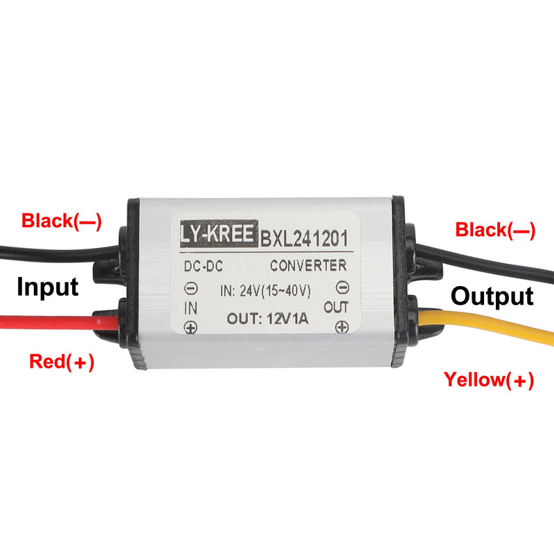 DC Buck Converter 24V a 12V 1/2/3/5A módulo de fonte de alimentação à prova d'água