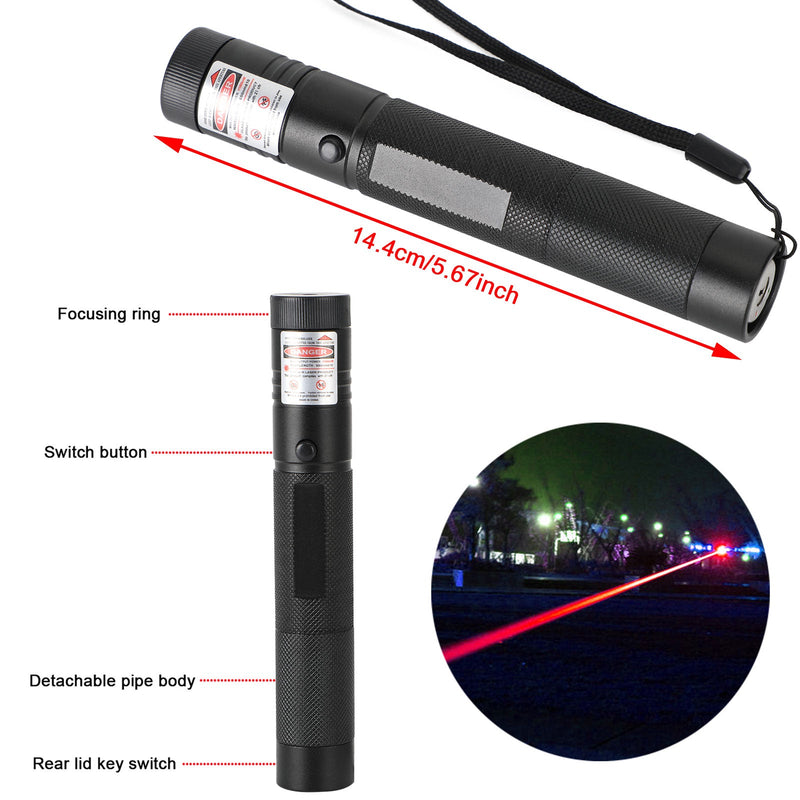 Oppladbar 900 Mile Red Laser Pointer Lazer Pen 650nm synlig stråle