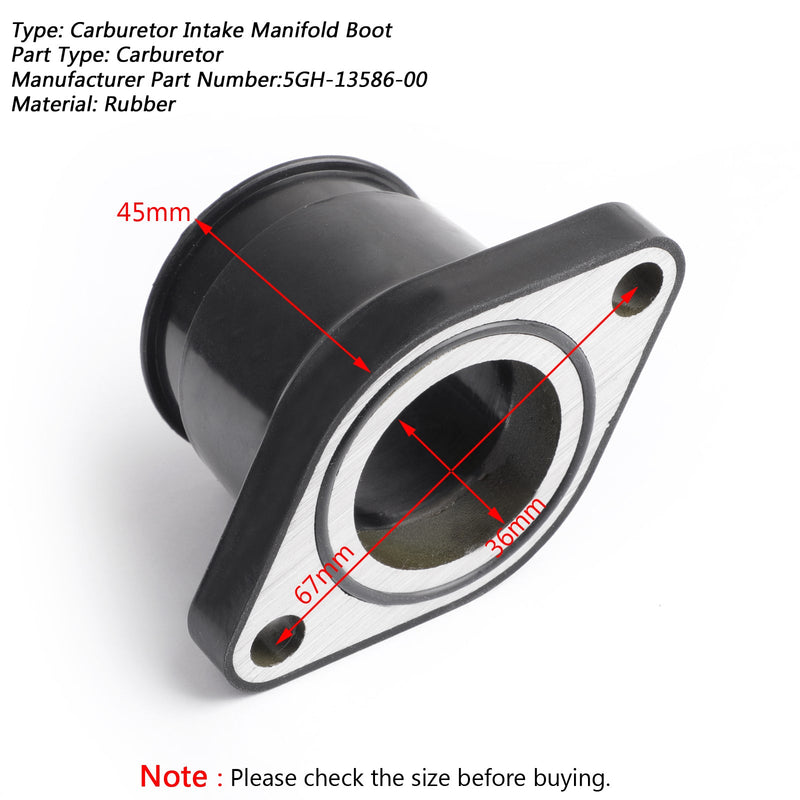 Vergaser-Einlassmanschette für Yamaha 400 450 Wolverine Grizzly Kodiak 5GH-13586-00 Generic