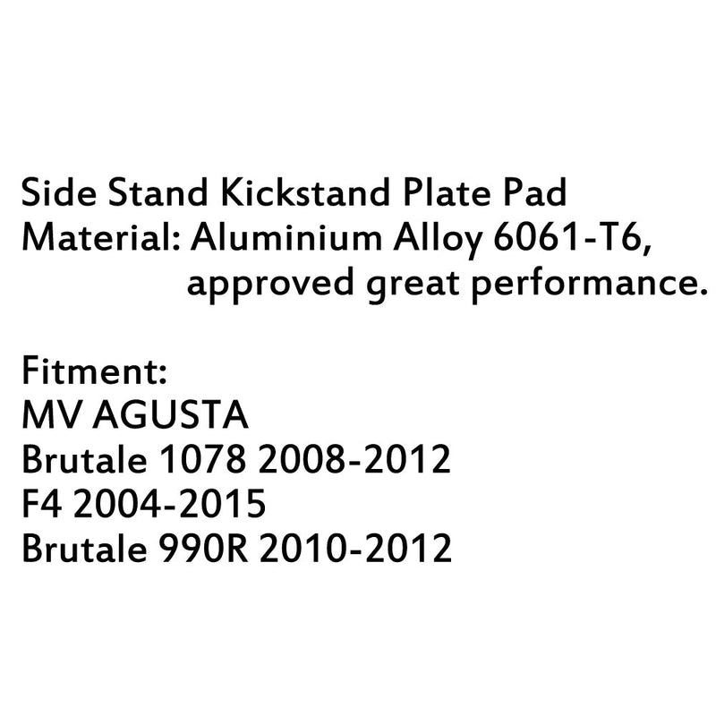 Płyta przedłużająca stopki bocznej do MV AGUSTA Brutale 1078 F4 Brutale 990R Generic