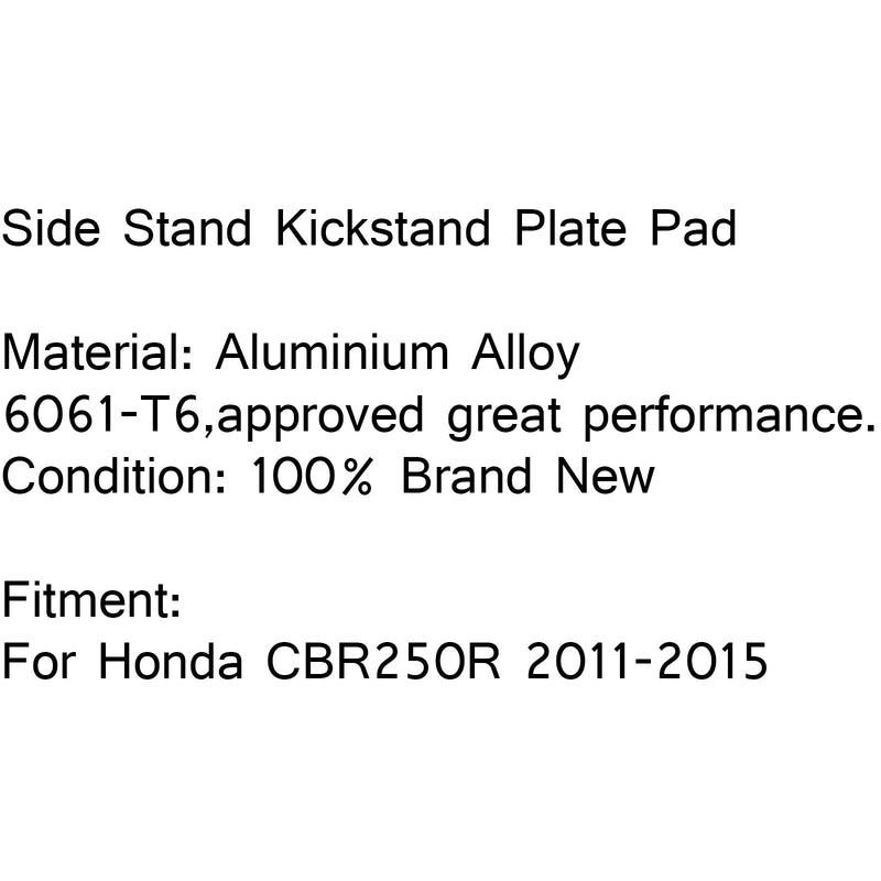 Almofada de placa de apoio lateral ampliada para Honda CBR250R 2011-2015 genérico