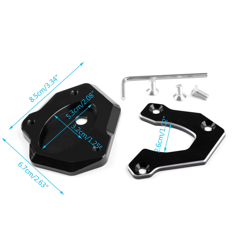 Kickstand Side Stand Plate Extension Pad For Kawasaki Ninja 65 217 ER6N ER6F