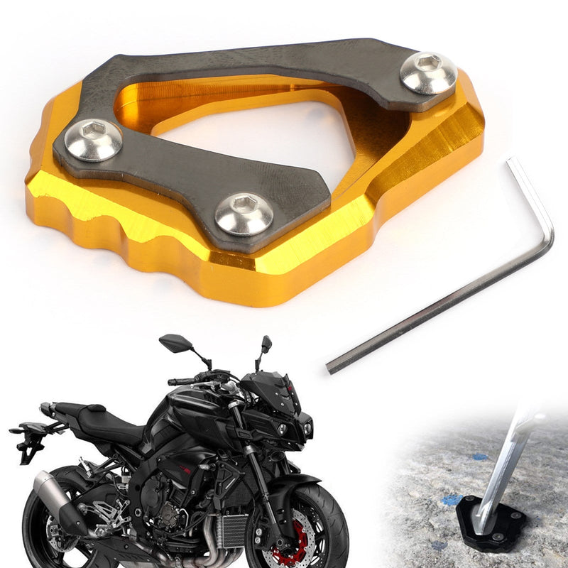 Kickstand Side Stand Pad Plate CNC Aluminium For YAMAHA MT-10/FZ-10 2016-2018 Generisk