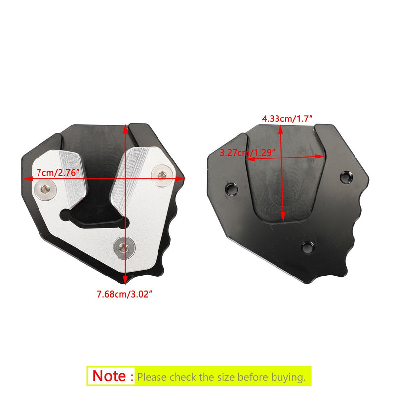 CNC-stativ förlängningsdyna för BMW S1000XR 2015-2017 Kickstand sidostöd