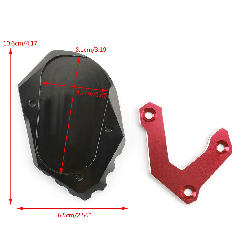 CNC sidestativ plate forlengelsespute for BMW R1200 GS ADV 2017-2018 Generisk