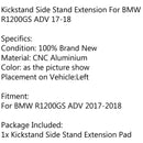 Almohadilla de extensión de placa de soporte lateral CNC para BMW R1200 GS ADV 2017-2018 genérico