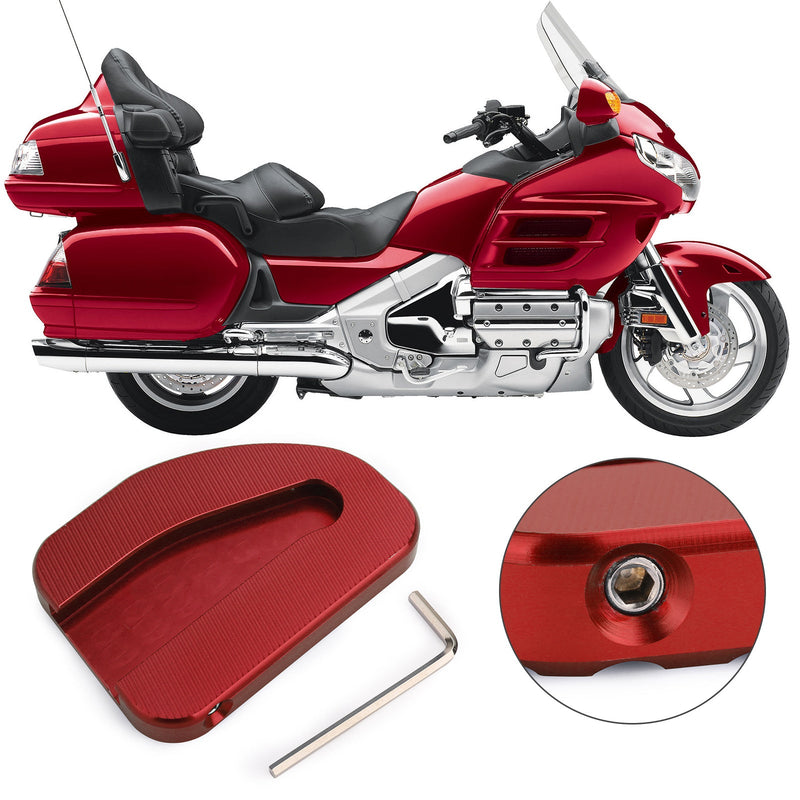 Stativ sidostöd förlängningsfotplatta för Honda GoldWing GL1800 2010-2017 Generic