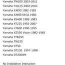 Fuel Gas Tank Key Oil Cap For Yamaha TW2 XT6 FJ6 XZ55 XS4 XJ65 RZ35