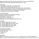 Tenningsbryter Drivstofftanklokk Setelåsnøkkel for Honda CBR150R CBR125R RT RS 11-18 Generisk