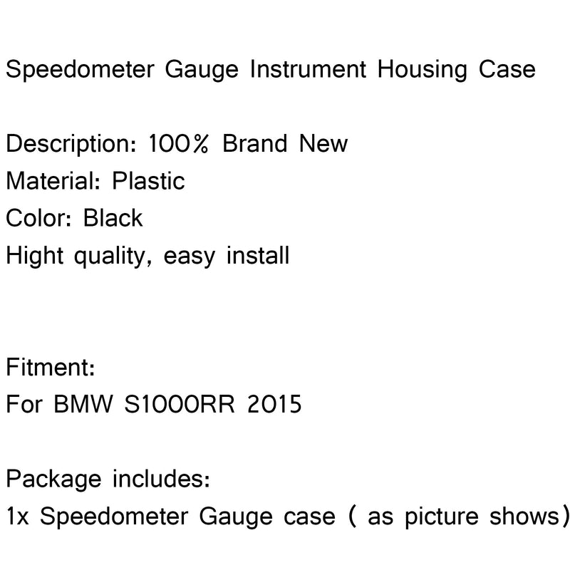 Plasti velocímetro display instrumento cubierta carcasa fuselaje apto para BMW S1000RR 2015 Genérico