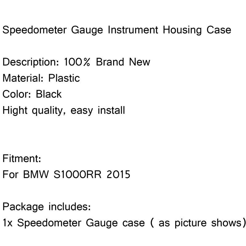 Tampa da carcaça do corpo do instrumento do medidor do velocímetro Plasti adequada para bmw s1000rr 2015 genérico