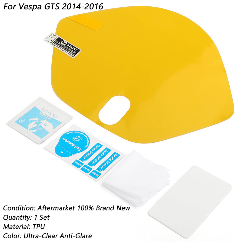 Motorrad Ultra Clear Armaturenbrett Displayschutzfolie für Vespa GTS 2014-2016 Generic