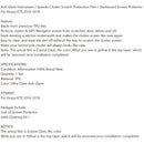 Motorcykel Ultra Clear Dashboard Skärmskydd för Vespa GTS 2014-2016 Generic