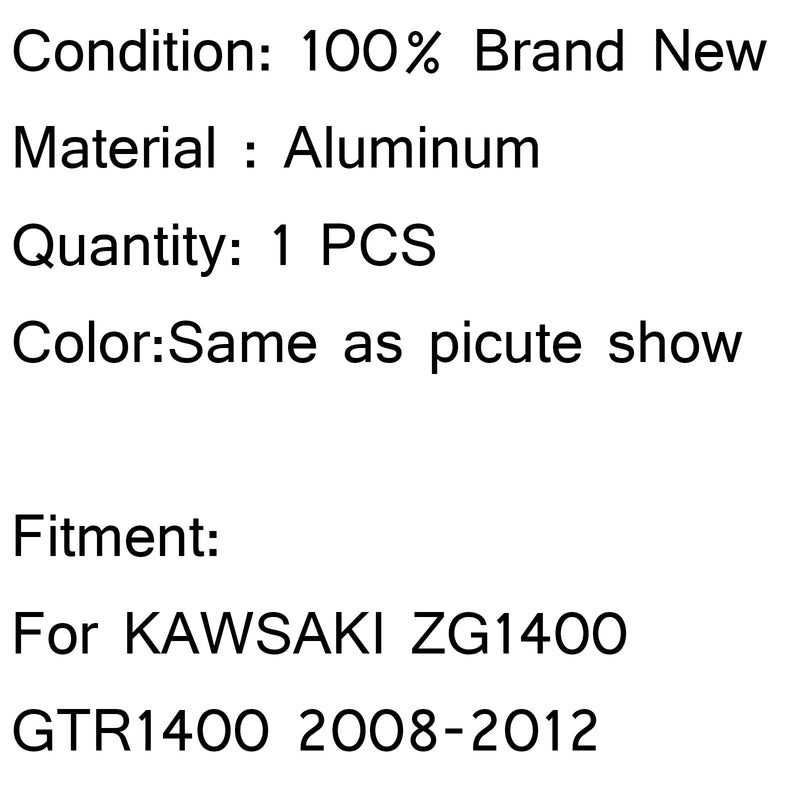 Ny radiatorkjøler i aluminium for Kawasaki ZG1400 GTR1400 2008-2022 2009 2010 11 Generisk