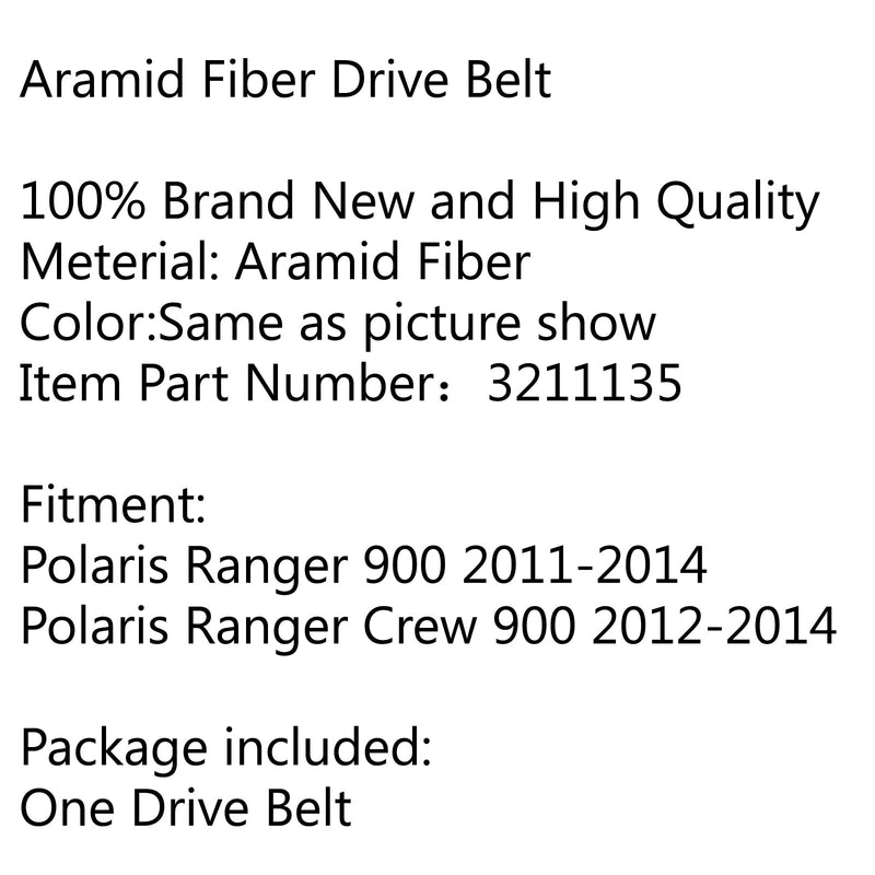 Drivrem för Polaris Ranger 900 2011-2014 Ranger Crew 900 12-14 3211135 Generic