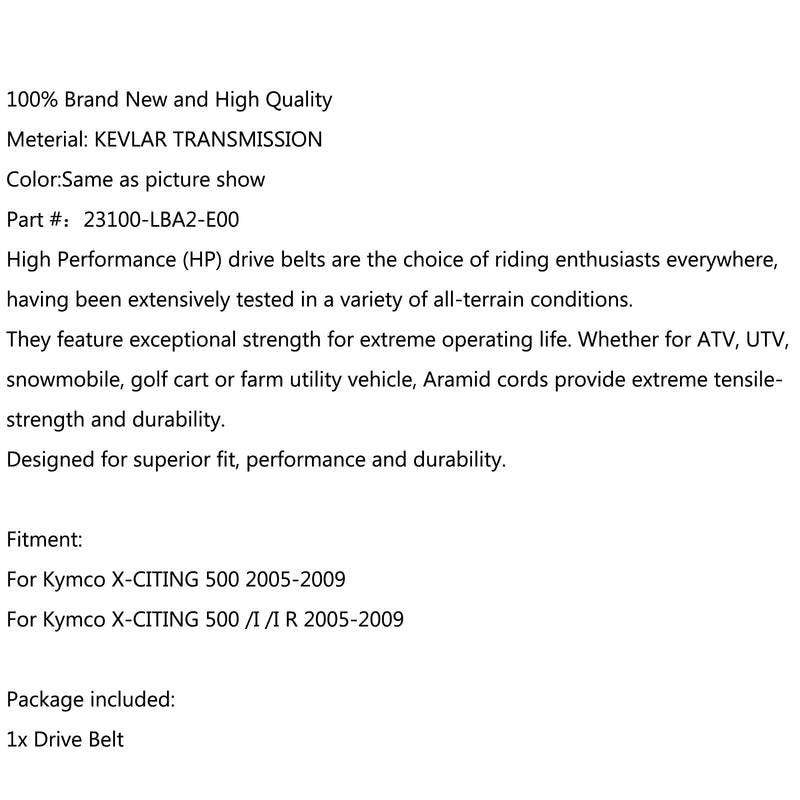 Correa variomatic 23100-LBA2-305 para KYMCO X-Citing 500 / R 500i 2004-2016