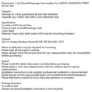 Fahrer- und Beifahrersitz aus Leder für Davidson Street XG700 500 2014-17 Generic