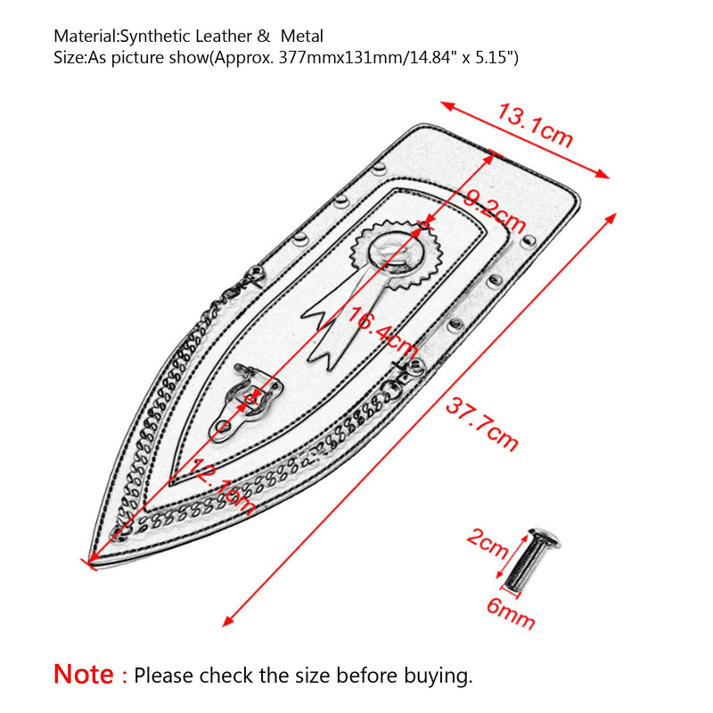 Skórzane panele za osłoną Fender Labbe dla 04-16 Harley Sportster XL883 Solo Seat