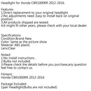 Strålkastare Strålkastare Motorcykelljus Passar för Honda CBR1000RR 2012-2016 Generic