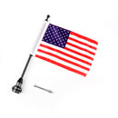 Custom Motorcycle Rear Side Mount Flag Pole with USA Flag For Harley