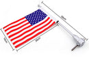 Kundenspezifischer Motorrad-Flaggenmast für die Rückseitenmontage mit USA-Flagge für Harley Generic