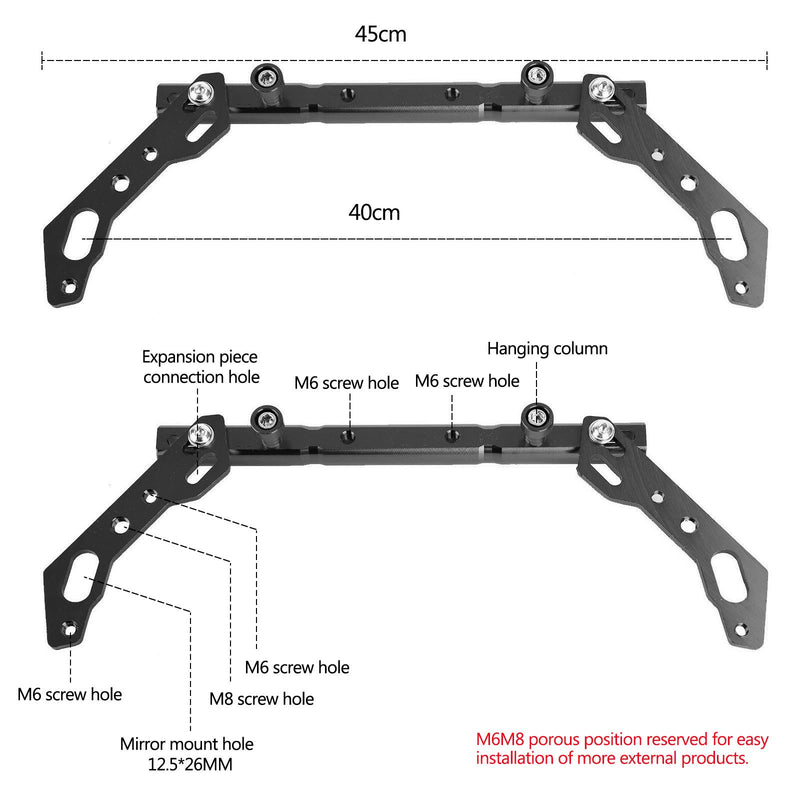 Alavanca de equilíbrio do guidão ajustável CNC para motocicleta Universal preta