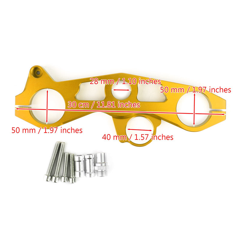 Abrazadera superior de horquilla delantera para bajar la abrazadera superior para Kawasaki ZX6R 2009-2012 genérico