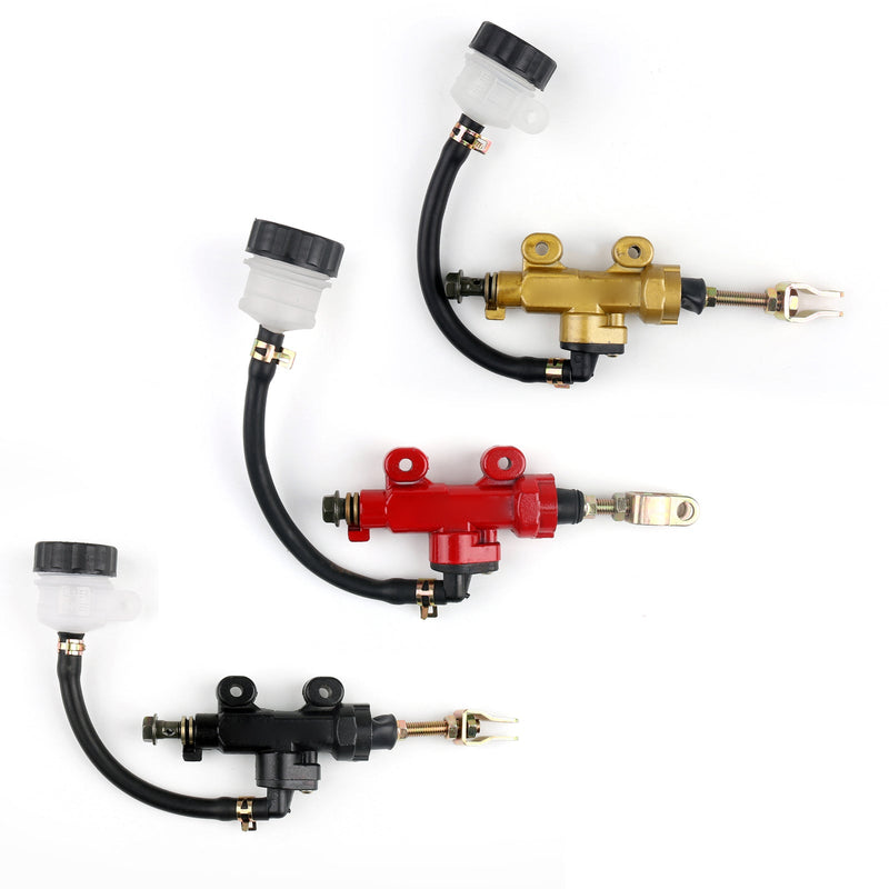 Motorcycle Universal Rear Master Cylinder Hydraulic Brake Pump Fluid Reservoir