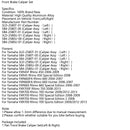 L&R přední brzdový třmen pro Yamaha YXR45F YXR660FA Hunter YXR660 YXR700 Generic