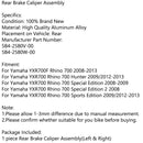 Bremsecaliper bak for Yamaha YXR700F Rhino 700 Hunter Sport 12-13