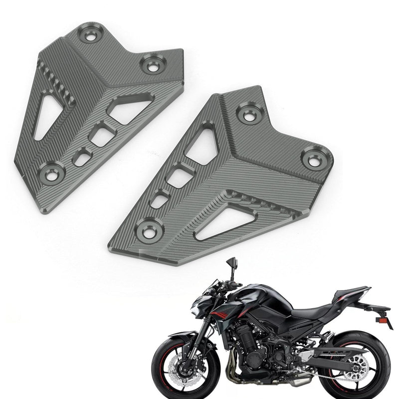 CNC aluminium hælbeskyttelse bak settplater for Kawasaki Z900 ZR900 2017 2020