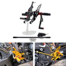 Sistema de apoio para os pés ajustável para Yamaha YZF 1000 R1 2007-2008 Generic