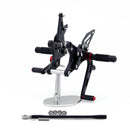 Fußrastenanlage Fußrasten einstellbar für Kawasaki ZX6R ZX 6R 2009-2011 Generic