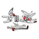 Sistema de apoio para os pés ajustável da motocicleta para yamaha yzf r6 2020 genérico